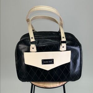 Y2K Mary Kay Black and Cream Travel Bag